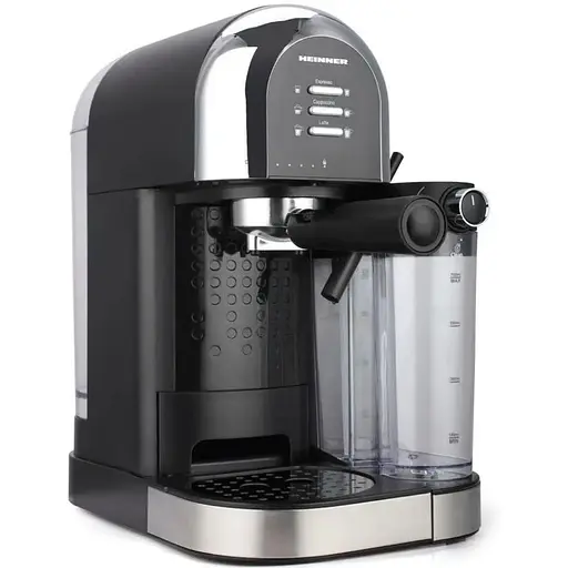 Рожковая кофеварка эспрессо Heinner HEM-DL1470BK - фото 1