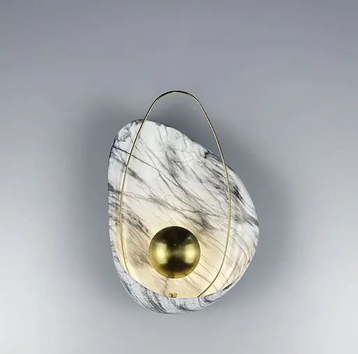 Бра Vele Luce з імітацією мармуру в білому кольорі Арт. W 1834 WT Line F - фото 1