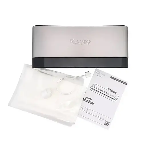 Сенсорний вакууматор Magio MG-385 з автоматичним і ручним режимом, вологе та сухе вакуумування + 10 пакетів у комплекті Чорний 88300 - фото 1