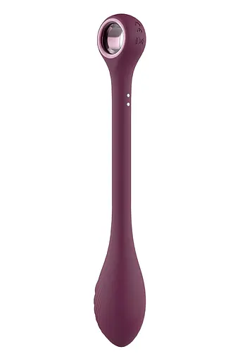 Вібратор Dreamtoys Glam Bendable G-Spot Vibe 22 см бордовий - фото 5