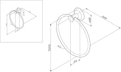 Кольцо для полотенец AM.PM Like (A8034400) - фото 8