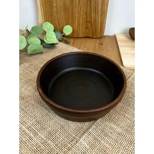 Миска под бануш керамическая (глиняная) Гладкая 1.1 л - фото 2