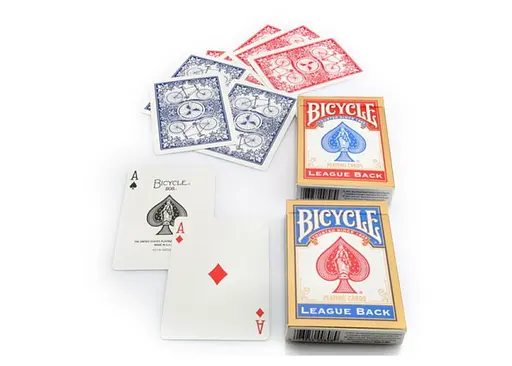 Карты игральные United States Playing Card Company Bicycle League Back Standard Index (red blue) (00808) - фото 6
