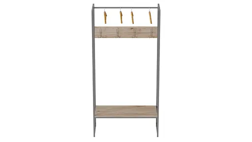 Вішалка модульна підлогова Треліс 12 180x90x38 сірий ДСП Дуб Сан-Марино 16мм FRD-104320 - фото 4