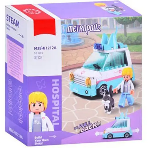 Конструктор детский Metropolis Hospital Bambi M38-B1212A 103 детали - фото 1