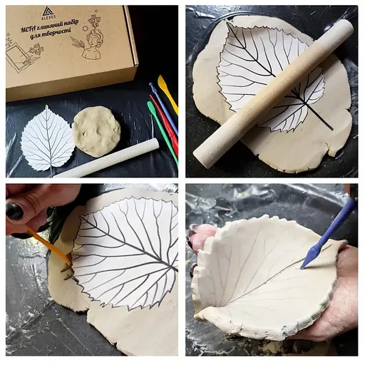 Дитячий глиняний набір для творчості "Мега" GL-004 природна глина 2 кг - фото 3