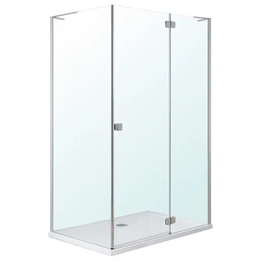 Душевая кабина прямоугольная Volle Benita 120x80 распашная, прозрачное стекло 8 мм с поддоном PUF, хром 1017.134601R5, Правая, прозрачная, хром - фото 1