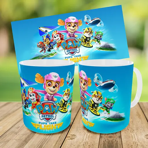 Набор: детская сумка-бананка+кружка Щенячий патруль 32х15см,бананка для мальчика через плечо (01013) - фото 3