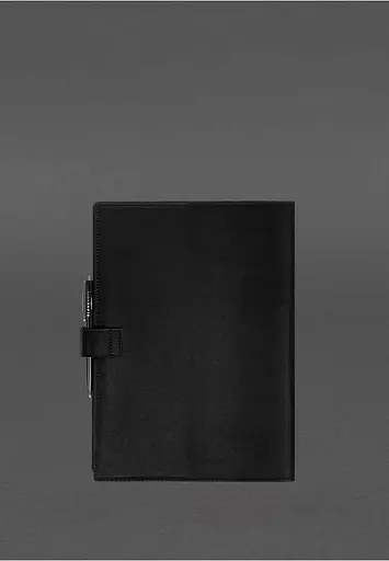 Кожаный блокнот А4 (софт-бук) 9.2 черный краст - фото 6