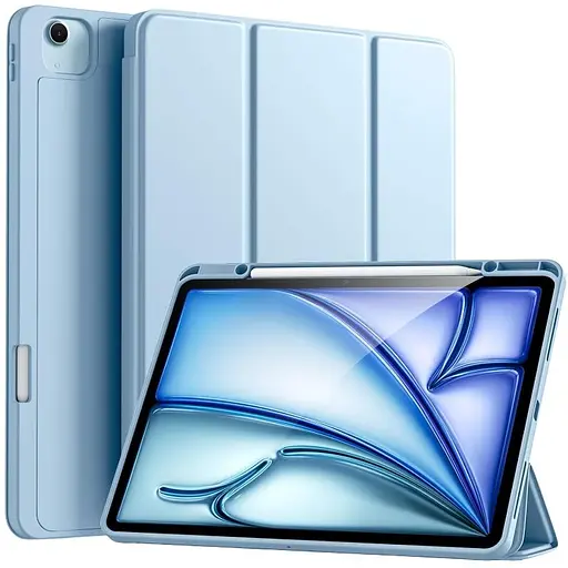 Чехол-книжка DK для Apple iPad Air 13" M2 2024 экокожа/силикон Smart Case cлот cтилус (017899) white ice
