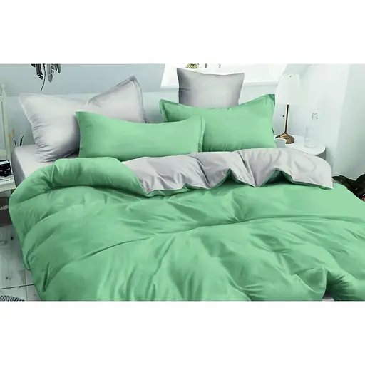 Комплект постільної білизни Versailles VS-BM2.5-205 євро мікрофібра зелено-сірий (147132)