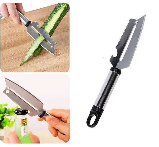 Набор многофункциональных шинковок ножей из нержавеющей стали 30 см и 21 см нож «Рома», Kitchen Master 87686 - фото 9