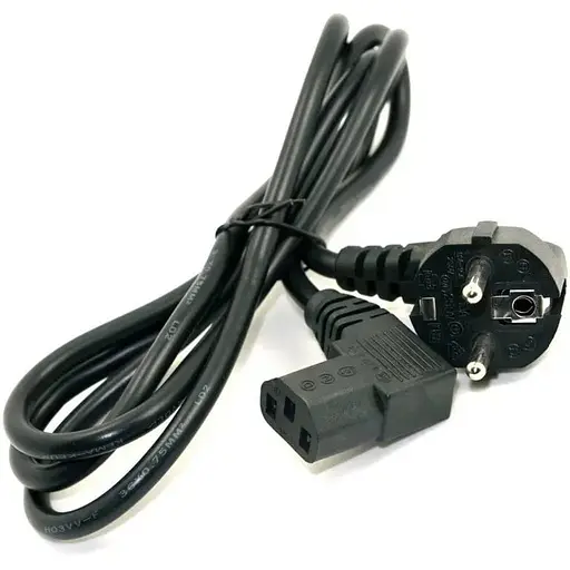 Кабель питания Atcom для ПК угловой евровилки IEC C13 90 градусов