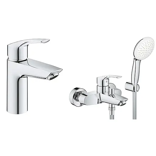 Набор смесителей для ванной Grohe Eurosmart UA123302S0, Хром - фото 1