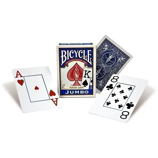 Карты игральные United States Playing Card Company Bicycle Rider Back International Jumbo Index (blue) (JIB001) - фото 1