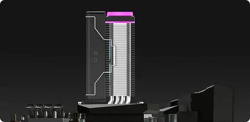 Кулер для процесора Ocypus Delta A40 SE ARGB Black (DELTA-A40-BK1AAWN00S-GL) - фото 10