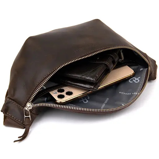 Чоловіча сумка GRANDE PELLE 30х13,5х7 см sum0020127 - фото 12