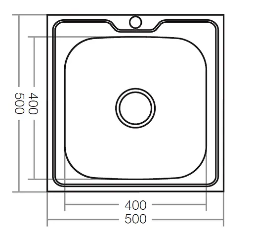 Кухонная мойка накладная ZERIXZ5050-06-160E satin (ZX1609) - фото 2