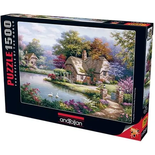 Пазл Anatolian Коттедж у озера с лебедями 1500 эл. (4529)