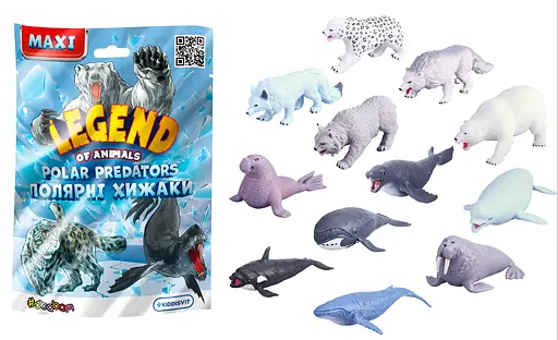 Стретч-іграшка в вигляді тварини серії LEGEND OF ANIMALS МАКСИ – ПОЛЯРНІ ХИЩНИКИ (В асортименті, у дисплеї) - фото 2