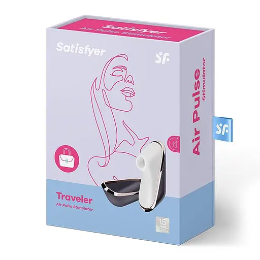 Вакуумний кліторальний стимулятор з вібрацією Satisfyer Pro Traveler сірий - фото 8
