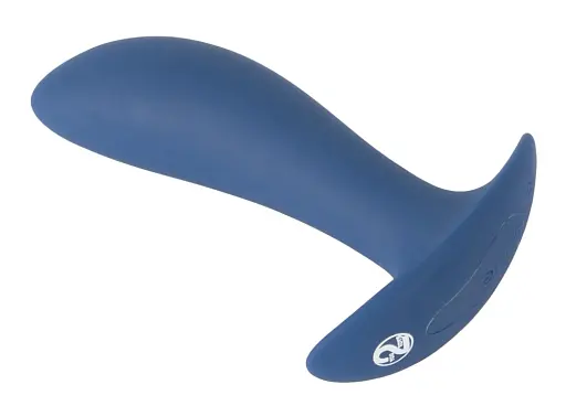 Стимулятор простаты Vibrating Butt Plug, 12 см синий - фото 4