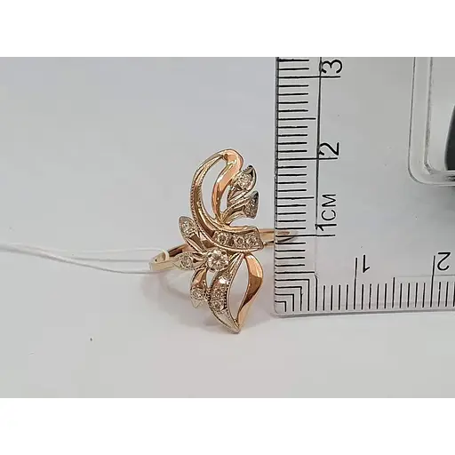 Золоте кільце Гаразд з діамантами. 302403 19 - фото 7