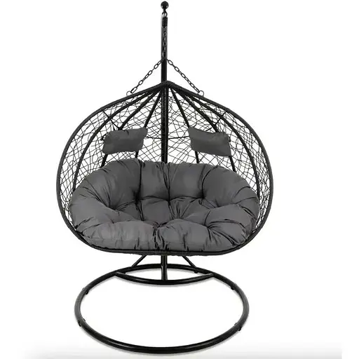 Підвісне крісло-кокон Di Volio Foggio двомісне чорний - фото 7