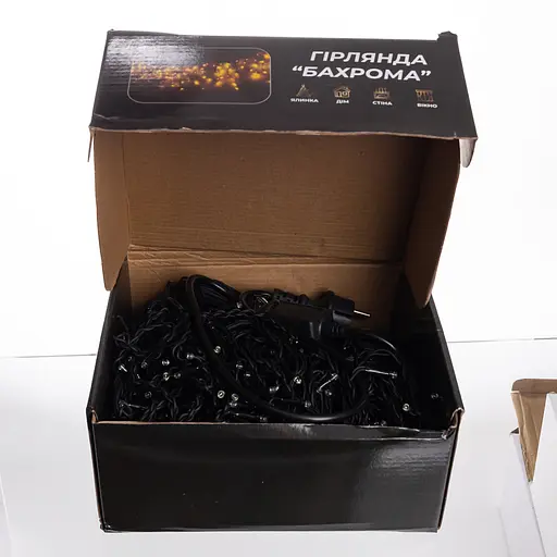 Новорічна гірлянда вулична Бахрома GarlandoPro 36 м 600 LED чорний провід Жовте світло 36МBY - фото 4