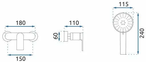 Смеситель для душа Rea Verso настенный brushed gold REA-B6566 Золотой - фото 8