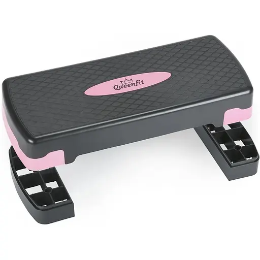 Степ-платформа Queenfit 2-х рівнева чорно-рожева - фото 2