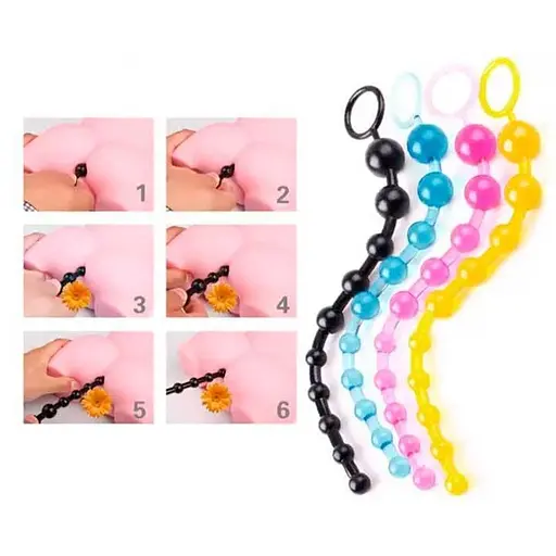 Силіконове анальне намисто фігурне 31 см 2,6 см рожеве - фото 2