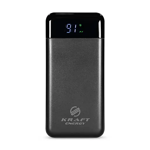 Повербанк 20000mAh Power Bank Kraft KPB-2120FCL Black 22.5W QC3.0 LED-ліхтар (43-00089)