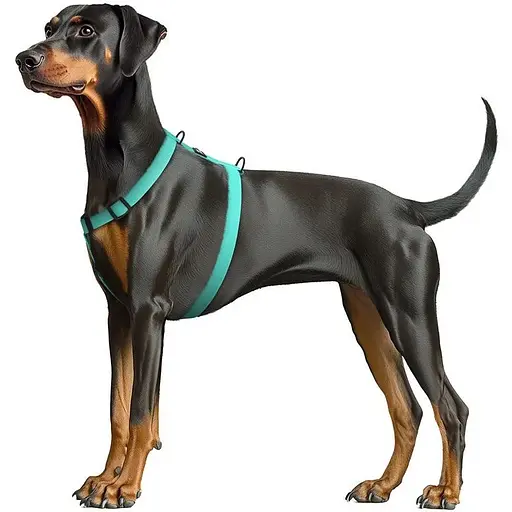 Шлея для собак Waudog Magnet водостійка анатомічна Н-подібна з QR-паспортом, магнітна пряжка-фастекс, L - фото 6