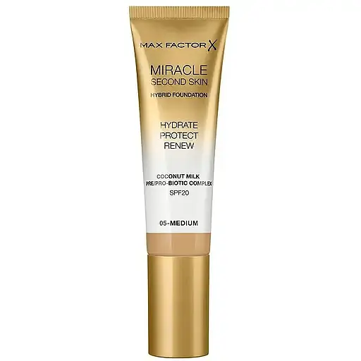 Тональна основа Max Factor Miracle Second Skin тон 05 (Medium) 30 мл - фото 1