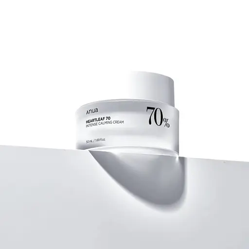 Успокаивающий крем для лица с экстрактом хауттюйнии Heartleaf 70% Intense Calming Cream Anua 50 мл - фото 3