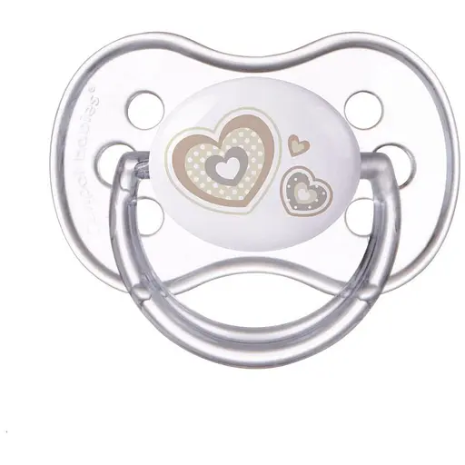 Пустышка Canpol babies Newborn baby силиконовая круглая 6-18 мес. бежевая (22/563_bei)