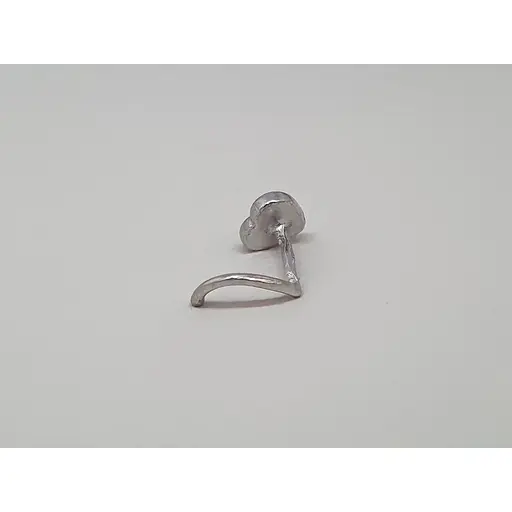 Серебряная серьга-пирсинг в нос Сердечко. 8182436Р - фото 4