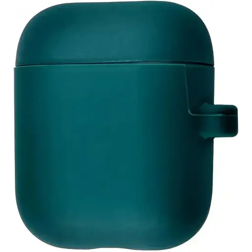 Чехол Apple High Copy Silicone Case + Carabine для Apple AirPods Dark Green [136757] - фото 2