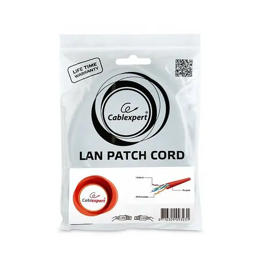 Патч-корд 5м UTP cat 6 CCA red Cablexpert (PP6U-5M/R) - фото 4