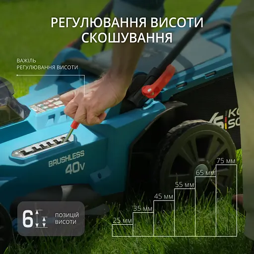 Газонокосарка аккумуляторна Könner&Söhnen KS 43LM-40V set (KS 43LM-40V set) - фото 15