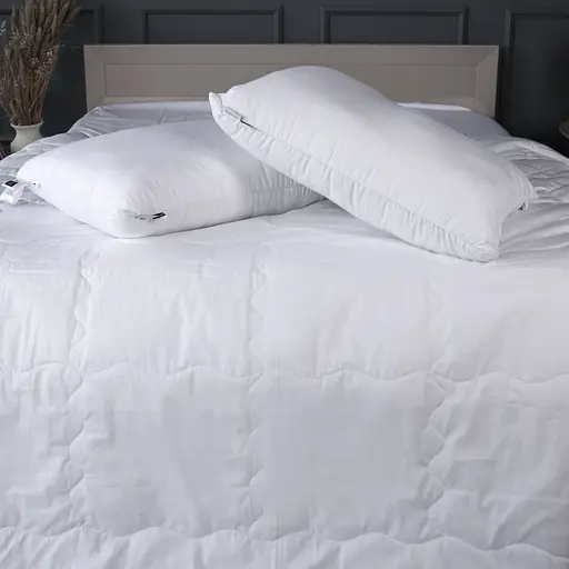 Летний постельный комплект MirSon Line Satin Light Pro Snow White Eco-Soft Семейный (2200010972900) - фото 2
