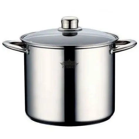 Кастрюля Peterhof PH-15825-32 из нержавеющей стали 32 см со стеклянной крышкой 19л - фото 1