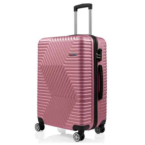 Чемодан Большой (L) Поликарбонат На 4-х Двойных Колесах 120Л POLO ПК023-L Пудра