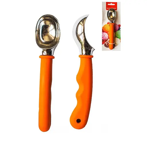 Ложка с силиконовой ручкой для мороженого, бисквитного теста, замороженного йогурта 18 см, Kitchen Master Фиолетовый 87553 - фото 10