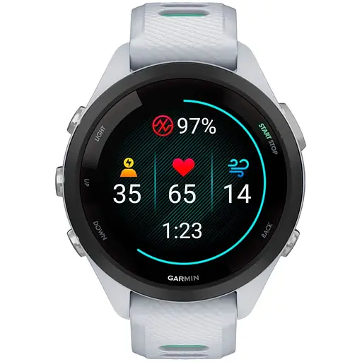 Смарт-часы Garmin Forerunner 265S Black Bezel with Whitestone Case and Whitestone/Neo Tropic Silicone Band 010-02810-54 - фото 6