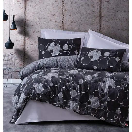 Комплект постільної білизни CottonBox Round Grey Євро Різнобарвний 000230398