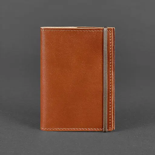 Шкіряна обкладинка для паспорта 1.0 світло-коричнева - фото 6