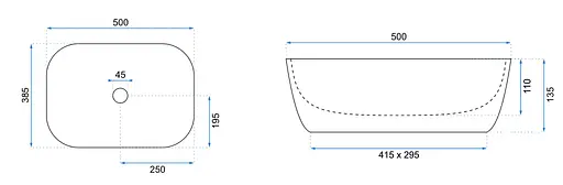 Умивальник Rea Sol накладний білий REA-U8605, Білий - фото 6