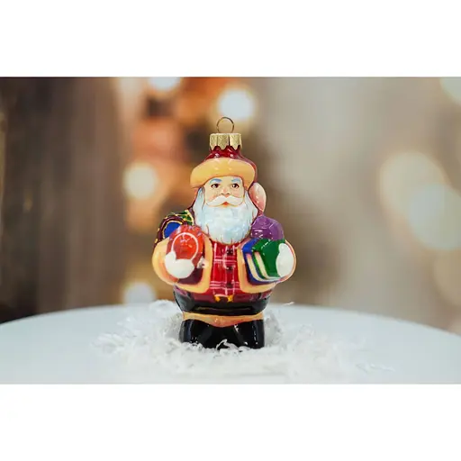 Ялинкова прикраса Різдвяні історії Санта з подарунками скло (4820001045475) - фото 5